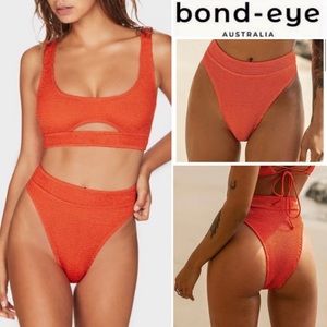 BOUND by Bond Eye SAVANNAH High Cut Bikini Bottom in Neon orange